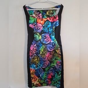 Just Cavalli floral sheath dress Sz 48/12
